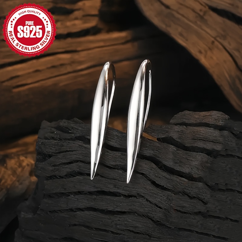 Women's S925 Silver Willow Hook Earrings — Versatile Daily Wear